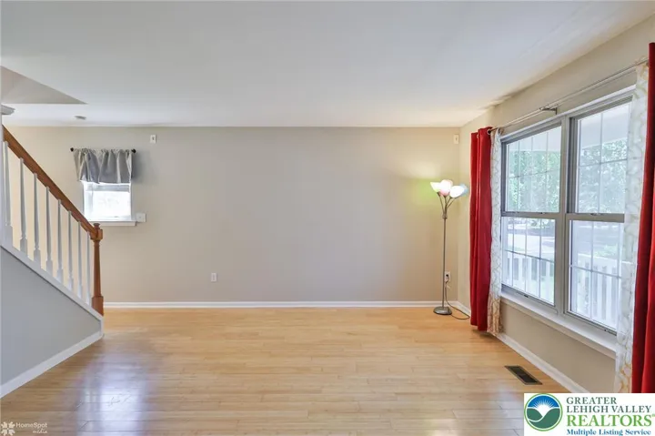Living room with bamboo flooring