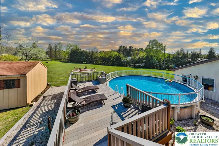 Outdoor pool and deck