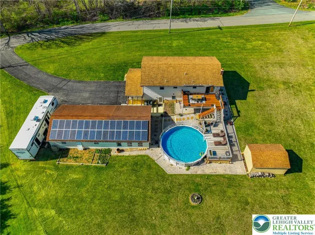 Aerial view of home