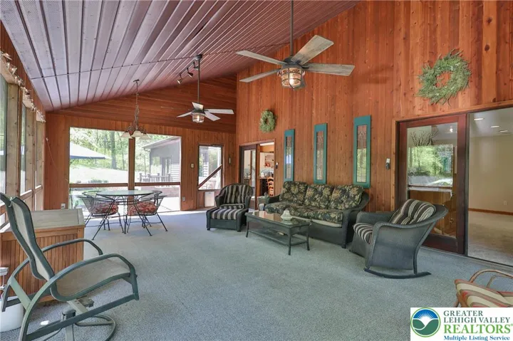 Expansive rear screened in porch