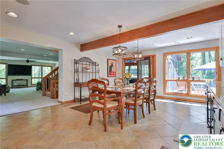Eat in kitchen, access to den, dining room and screened porch