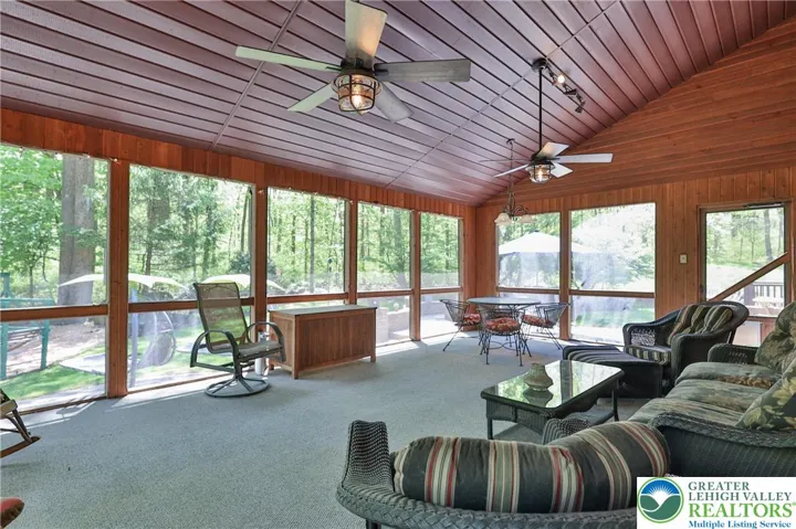 Expansive rear screened in porch