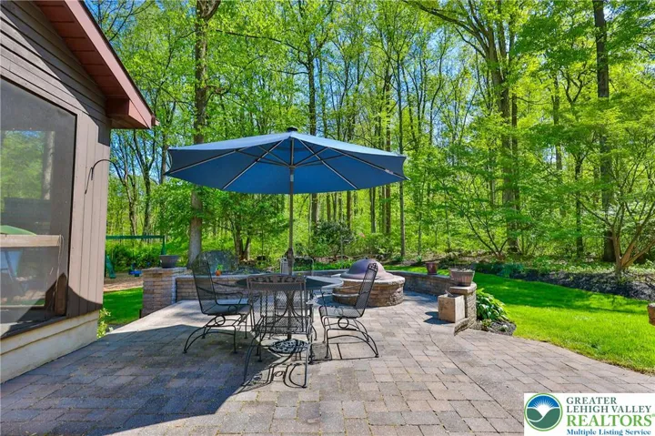 Patio and fire pit area