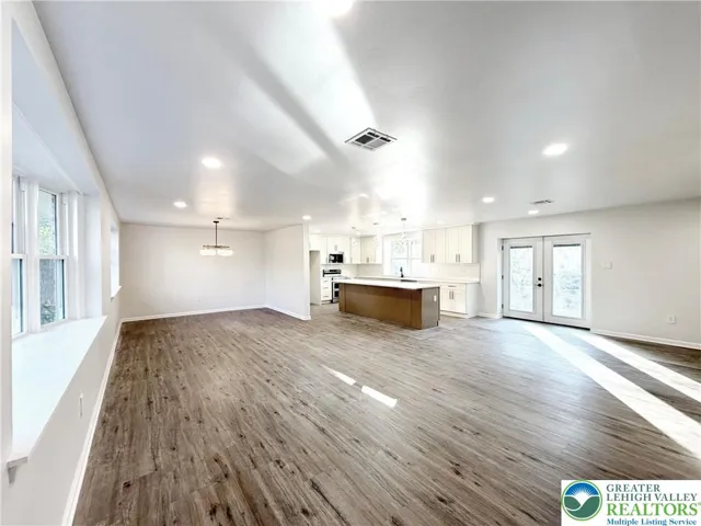 Living room with Dining Area behind