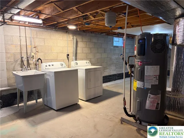 Washer and dryer stay.