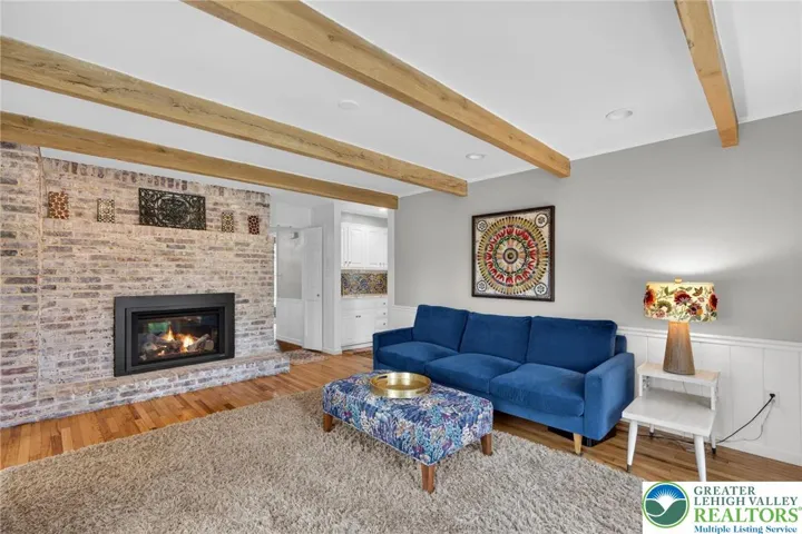 Family Room into kitchen and foyer; pocket doors