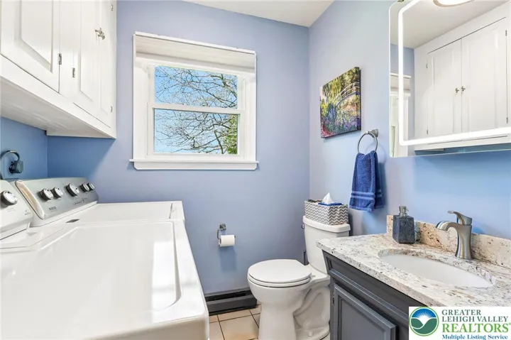 1st floor half bath w/laundry