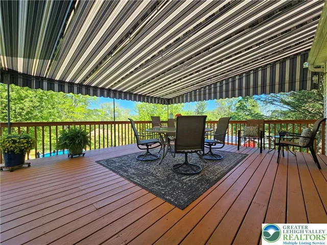 Deck with awning