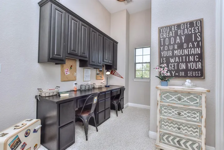 Upstairs built in office