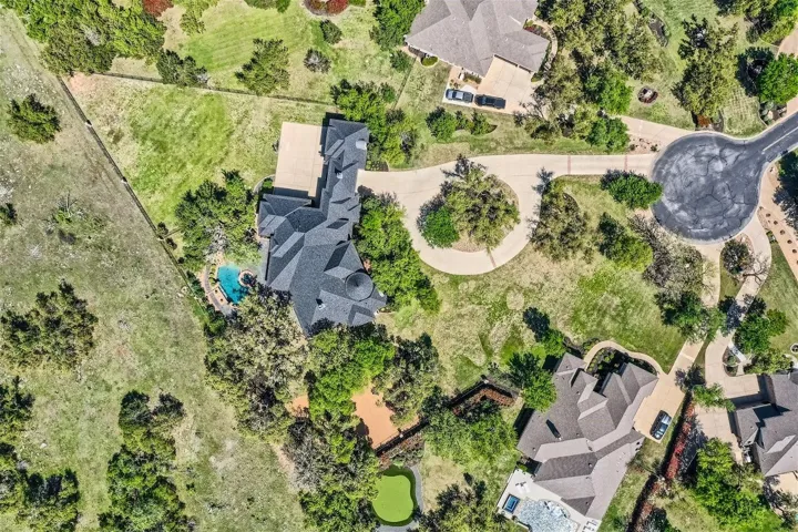 Drone satellite view from above