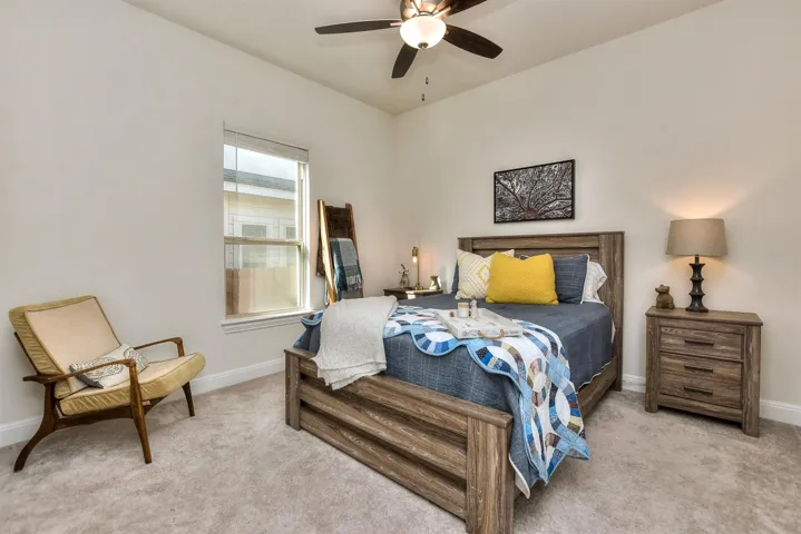 And this is the bedroom on the other side of the secondary bathroom...