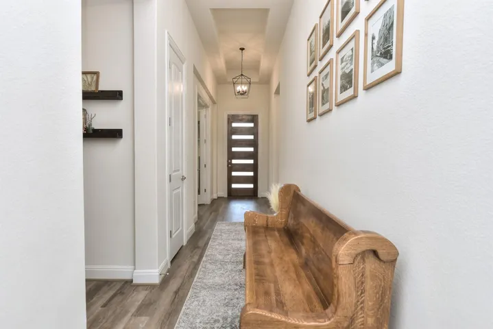 Greeted with a timeless beautiful entryway