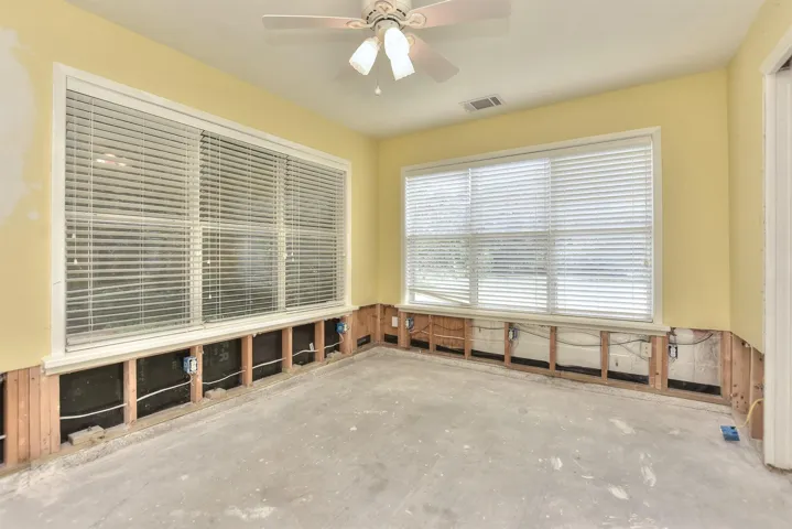 Approximately 200 sq ft sun room.  Ready for a makeover