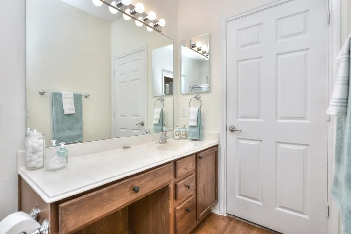 Another view of the vanity...The door leads to the walk-in closet...