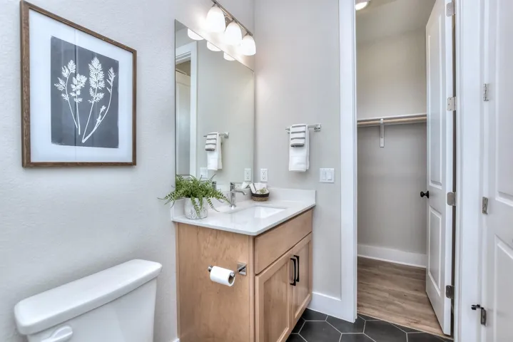 Bathroom in Cabana with it's own walk-in closet...