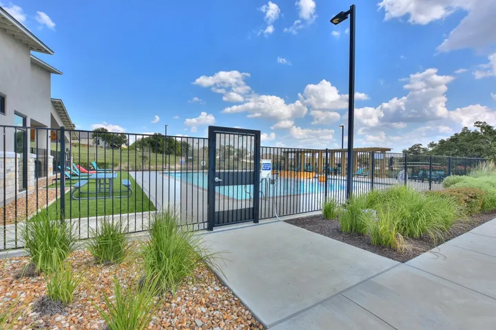 Entry to the community pool...