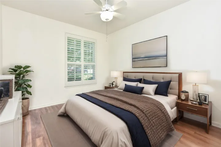 Virtually staged secondary bedroom