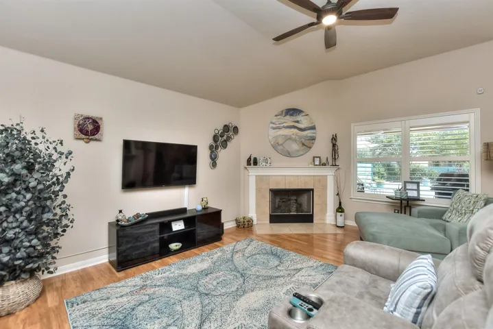 Family room with sunny windows for abundant natural light