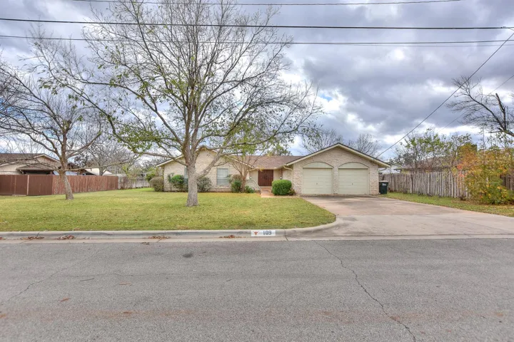 1 story ranch with 4 bedrooms, 2 baths & 2.5 car garage