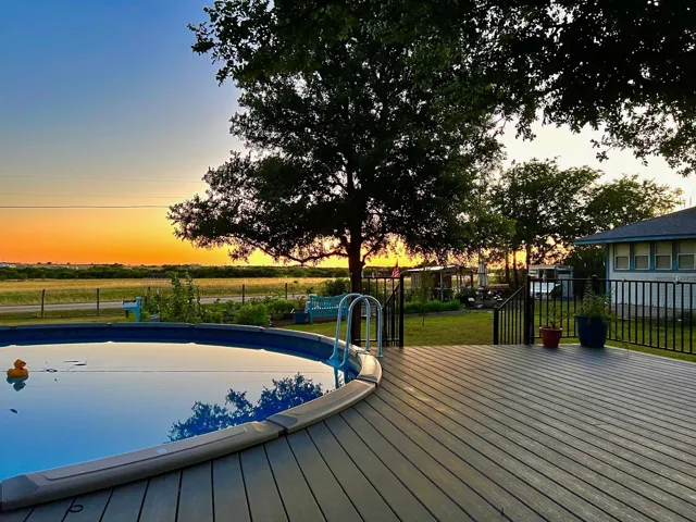 24' Above ground pool with incredible composite deckThis photo was taken Summer 2024