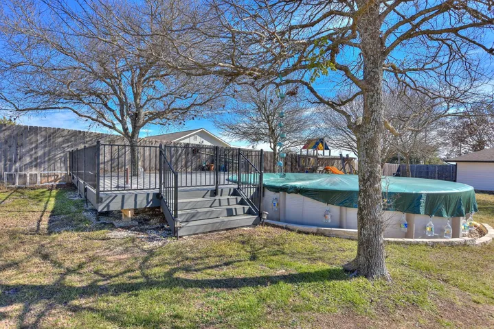 24' Above ground pool; Covered for the Winter Months.  