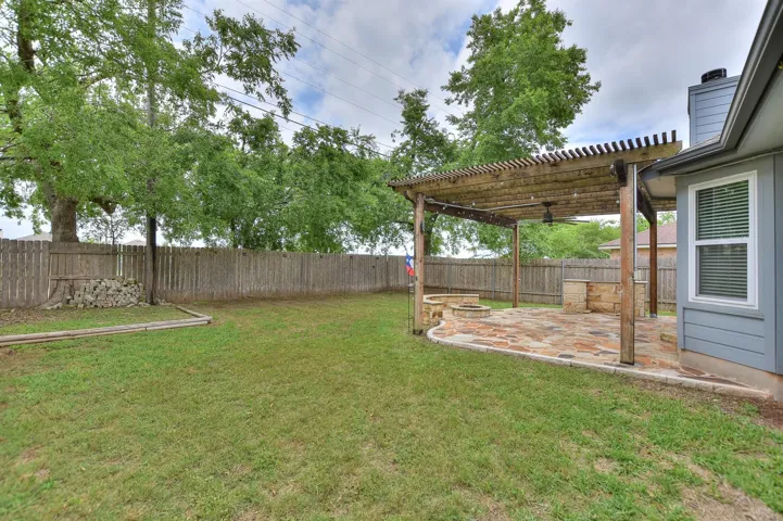 Big private back yard with plenty of space for a pool and/or hot tub with no neighbors behind!