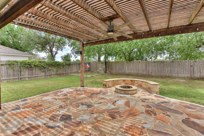 Fantastic covered patio for entertaining year round!