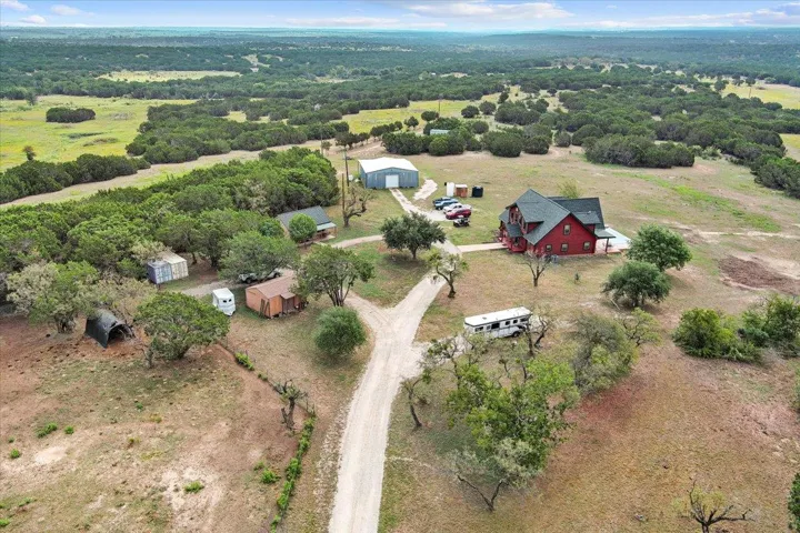 Aerial view featuring a rural view