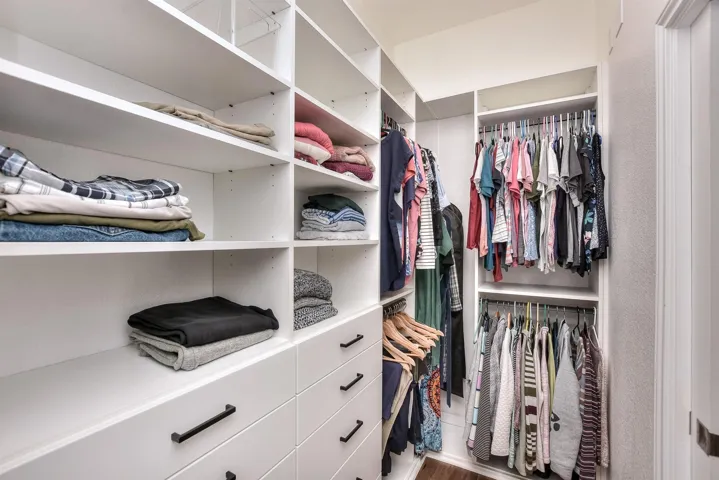 View of spacious California Custom closet