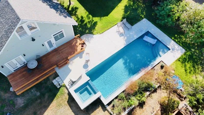View from above of property