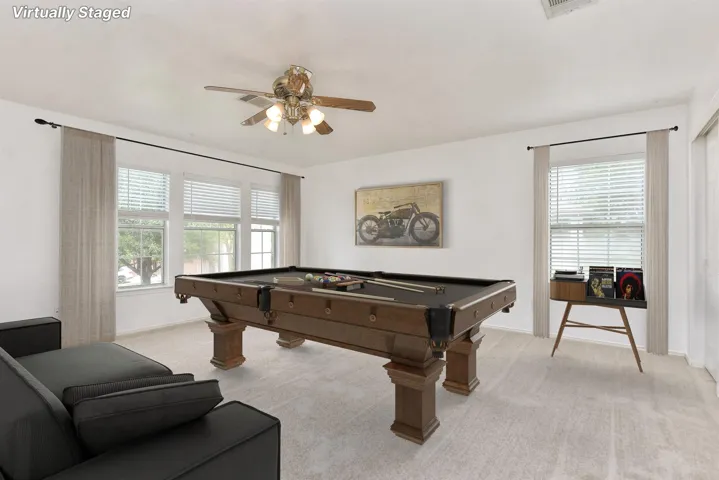 Bonus/game/flex space virtually staged.... another huge living space option with fresh carpet and abundant storage space!
