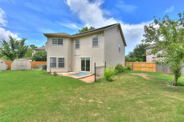Back patio area and another look at this huge .33 acre pie shaped lot!