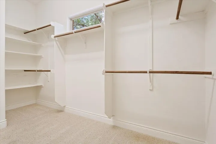 View of walk in closet