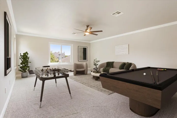 Virtually stage - Game/media room upstairs