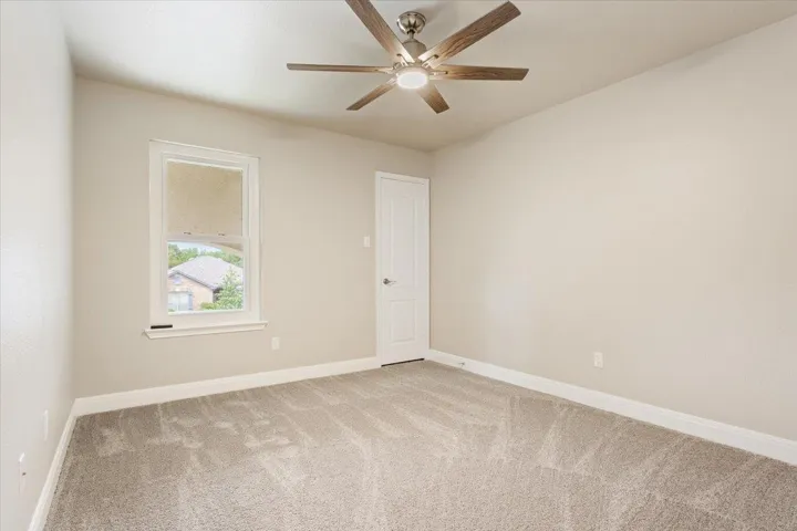 Bedroom with ceiling fan