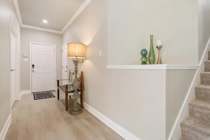 Entryway with stairs,