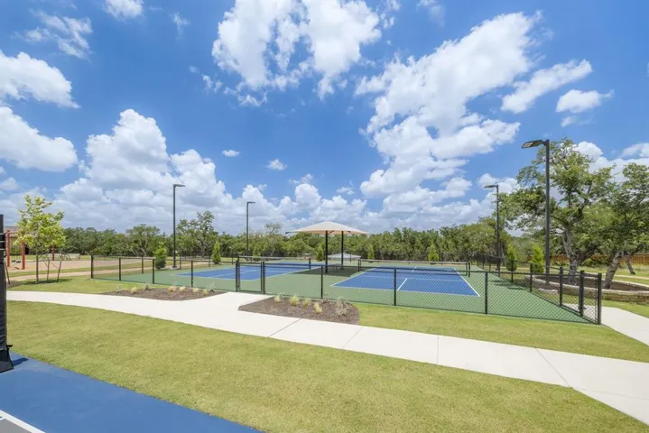 View of tennis court