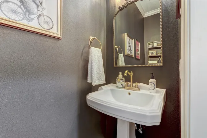 Half bath downstairs off main family room area