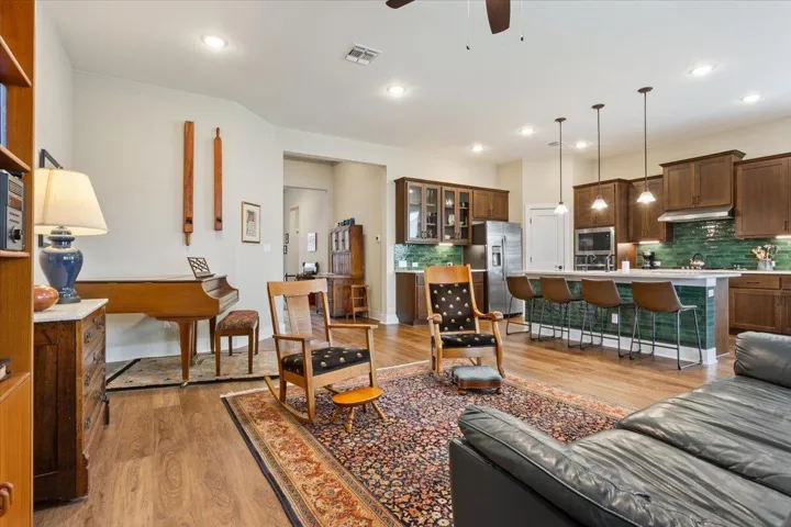Living room with open floorplan