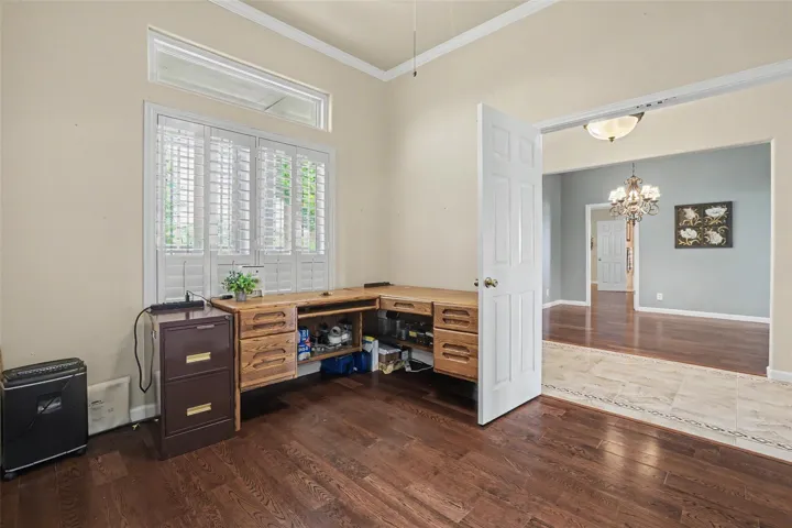 Dedicated office on main level  NOT counted as a bedroom