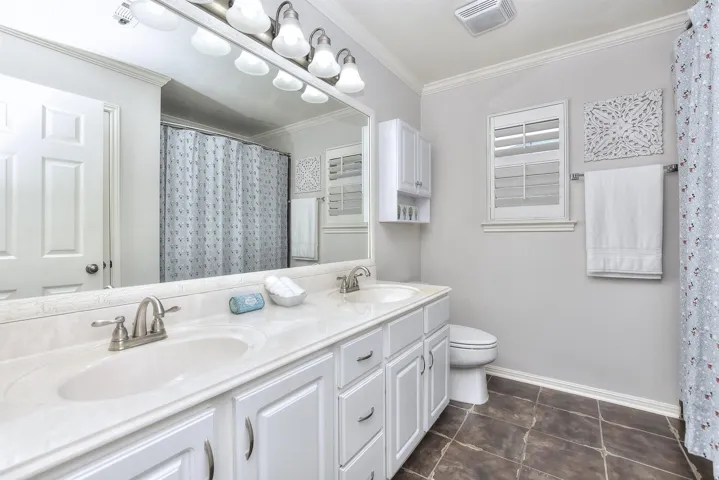 Bathroom #2 upstairs with double vanity