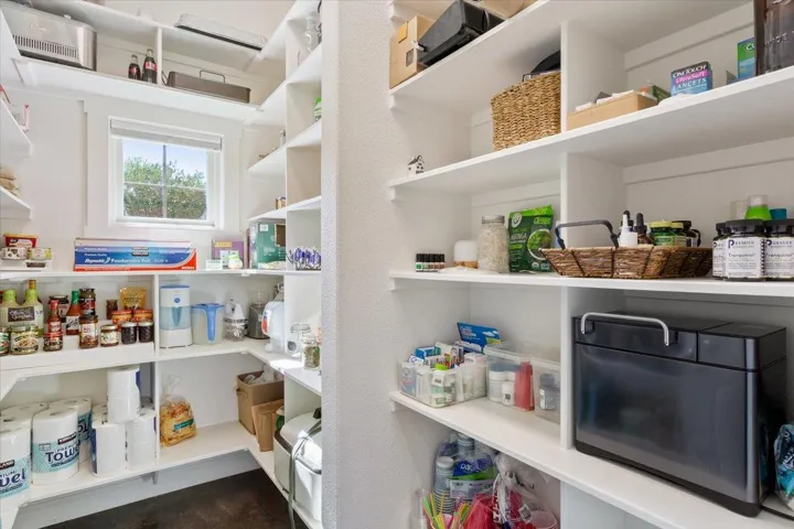 View of  very spacious pantry with a window....just off of the kitchen...