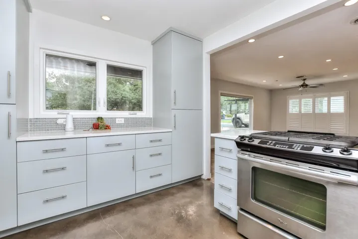 Great counter tops and cabinets allow for lots of prep space and storage!