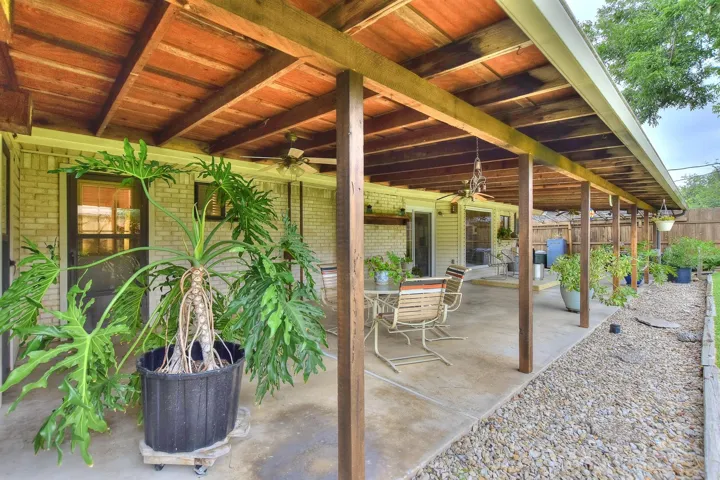 Another view of the inviting covered patio.