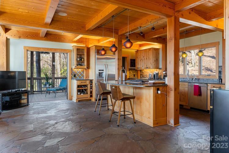 Kitchen Area to Screened Porch