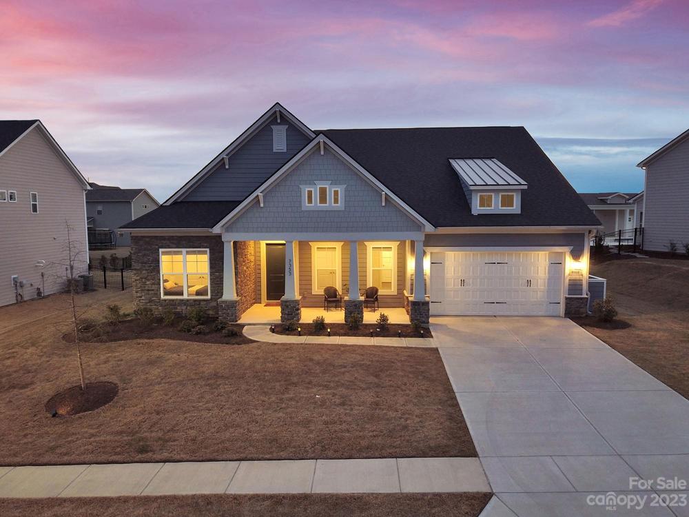 Front of house with beautiful front Porch