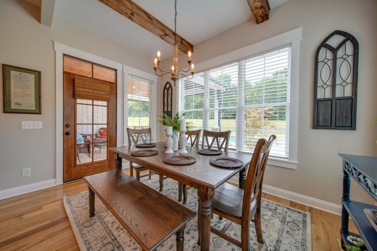 Spacious Dining area with views of the pool