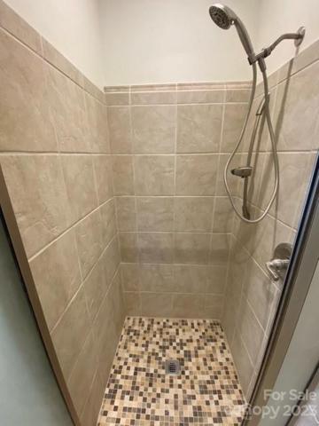 Brand new tiled shower