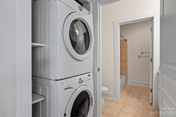 Easy access to stackable washer and dryer