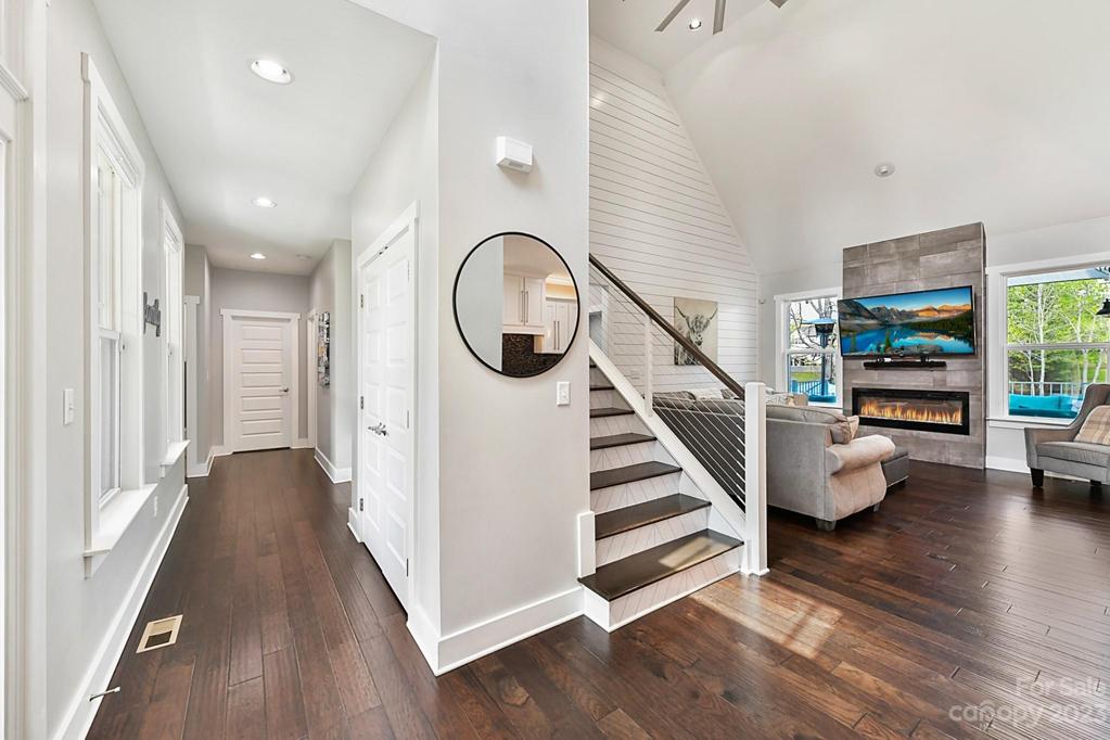 Two Story Foyer entrance to Modern Home